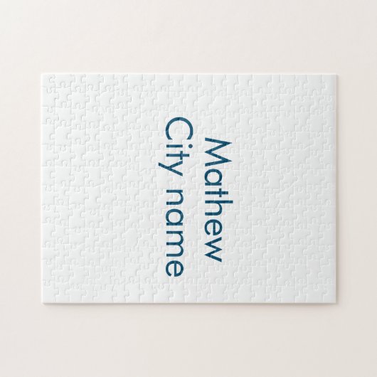 Einfache Anfangsbuchstaben Monogramm fügen Sie Ihr Puzzle (Horizontal)