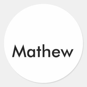 Einfache Anfangsbuchstaben Monogramm fügen Sie Ihr Runder Aufkleber