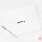 Einfache Anfangsbuchstaben Monogramm fügen Sie Ihr Runder Aufkleber (Umschlag)