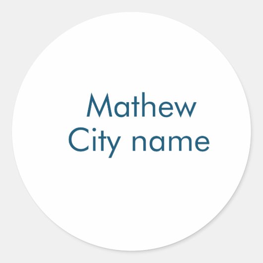 Einfache Anfangsbuchstaben Monogramm fügen Sie Ihr Runder Aufkleber (Vorderseite)