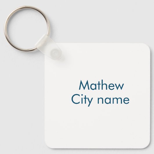 Einfache Anfangsbuchstaben Monogramm fügen Sie Ihr Schlüsselanhänger (Vorderseite)