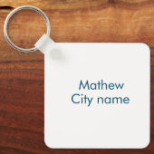 Einfache Anfangsbuchstaben Monogramm fügen Sie Ihr Schlüsselanhänger (Vorderseite)