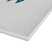 Einfache Anfangsbuchstaben Monogramm fügen Sie Ihr Schneidebrett (Ecke)
