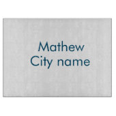 Einfache Anfangsbuchstaben Monogramm fügen Sie Ihr Schneidebrett (Vorderseite)