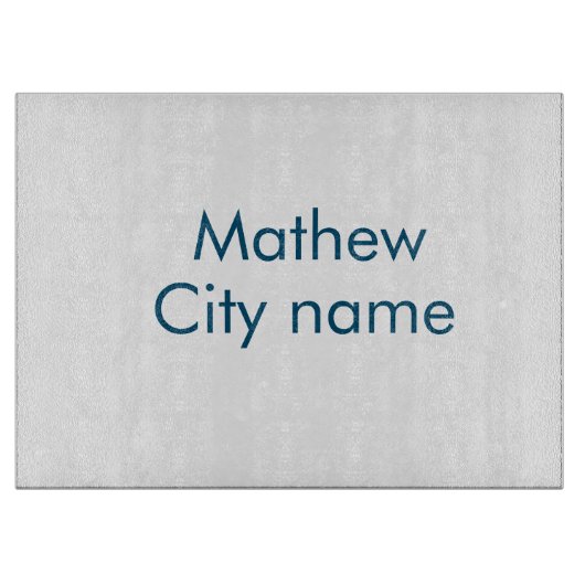 Einfache Anfangsbuchstaben Monogramm fügen Sie Ihr Schneidebrett (Vorderseite)