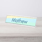 Einfache Anfangsbuchstaben Monogramm fügen Sie Ihr Schreibtischnamensplakette (Vorderseite )