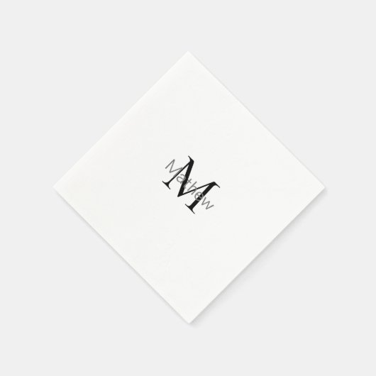 Einfache Anfangsbuchstaben Monogramm fügen Sie Ihr Serviette (Ecke)