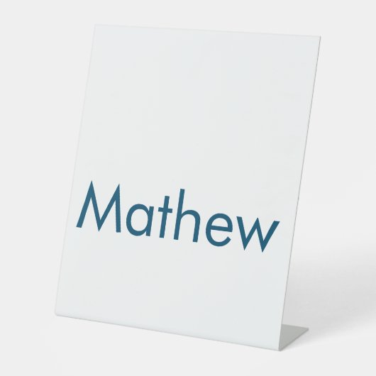 Einfache Anfangsbuchstaben Monogramm fügen Sie Ihr Sockelschild (Vorderseite)