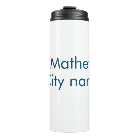 Einfache Anfangsbuchstaben Monogramm fügen Sie Ihr Thermosbecher (Vorderseite)