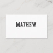 Einfache Anfangsbuchstaben Monogramm fügen Sie Ihr Visitenkarte (Rückseite)