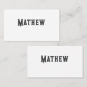 Einfache Anfangsbuchstaben Monogramm fügen Sie Ihr Visitenkarte (Vorne/Hinten)