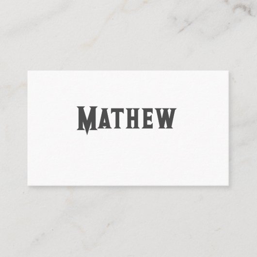 Einfache Anfangsbuchstaben Monogramm fügen Sie Ihr Visitenkarte (Vorderseite)