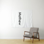 Einfache Anfangsbuchstaben Monogramm fügen Sie Ihr Wandteppich (Beispiel (Horizontal))