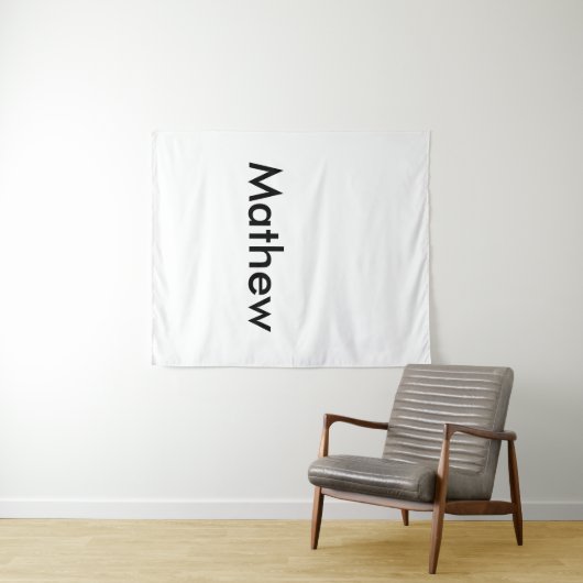 Einfache Anfangsbuchstaben Monogramm fügen Sie Ihr Wandteppich (Beispiel (Horizontal))