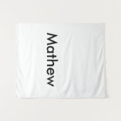 Einfache Anfangsbuchstaben Monogramm fügen Sie Ihr Wandteppich (Vorderseite (Horizontal))