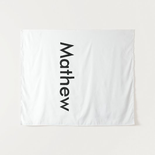 Einfache Anfangsbuchstaben Monogramm fügen Sie Ihr Wandteppich (Vorderseite (Horizontal))