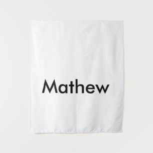 Einfache Anfangsbuchstaben Monogramm fügen Sie Ihr Wandteppich