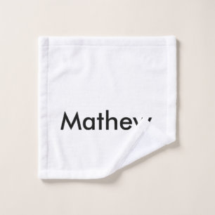 Einfache Anfangsbuchstaben Monogramm fügen Sie Ihr Waschlappen