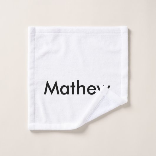 Einfache Anfangsbuchstaben Monogramm fügen Sie Ihr Waschlappen (Waschlappen)