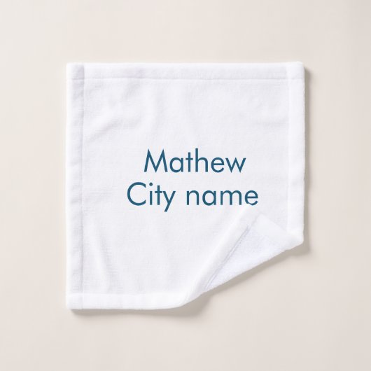 Einfache Anfangsbuchstaben Monogramm fügen Sie Ihr Waschlappen (Waschlappen)