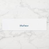 Einfache Anfangsbuchstaben Monogramm fügen Sie Ihr Wasserflaschenetikett (Einzelnes Label)