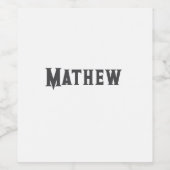 Einfache Anfangsbuchstaben Monogramm fügen Sie Ihr Weinetikett (Einzelnes Label)