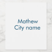 Einfache Anfangsbuchstaben Monogramm fügen Sie Ihr Weinetikett (Einzelnes Label)