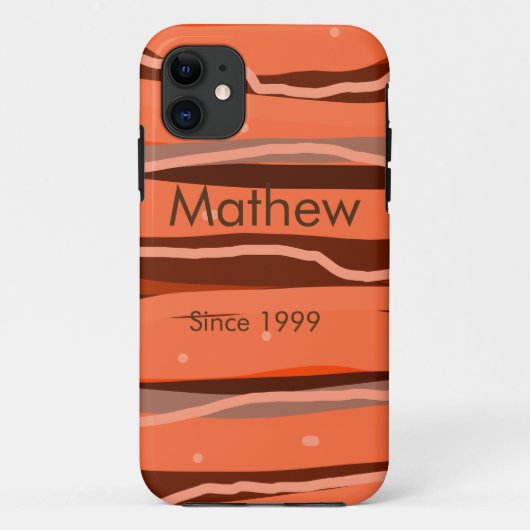 einfache Anfangsbuchstaben Monogramm tragen den Na Case-Mate iPhone Hülle (Rückseite)