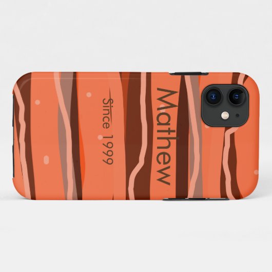 einfache Anfangsbuchstaben Monogramm tragen den Na Case-Mate iPhone Hülle (Rückseite (Horizontal))