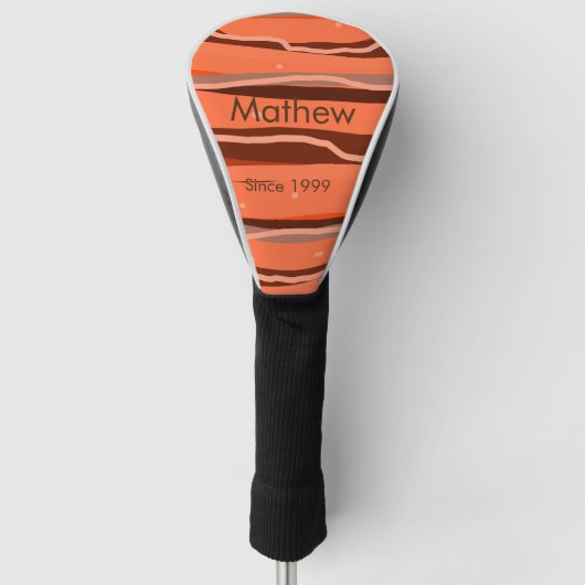 einfache Anfangsbuchstaben Monogramm tragen den Na Golf Headcover (Vorderseite)