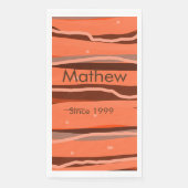 einfache Anfangsbuchstaben Monogramm tragen den Na Serviette (Vorderseite)