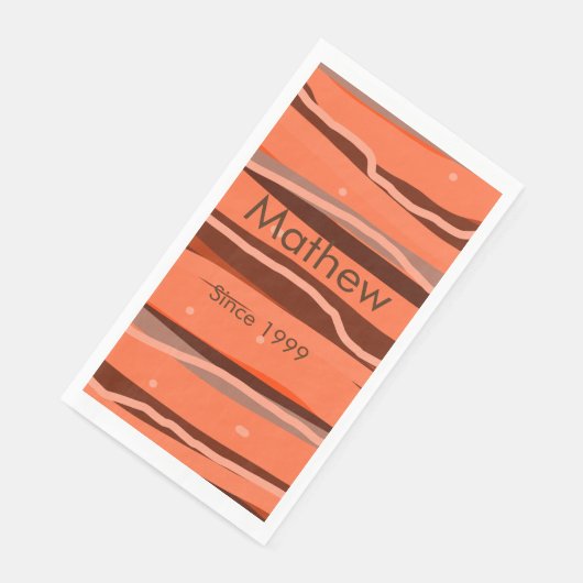 einfache Anfangsbuchstaben Monogramm tragen den Na Serviette (Ecke)