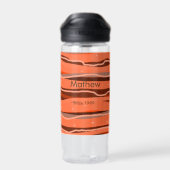 einfache Anfangsbuchstaben Monogramm tragen den Na Trinkflasche (Rückseite)