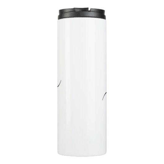 Einfache Anfangsbuchstaben | weiß und schwarz Thermosbecher (Rückseite)