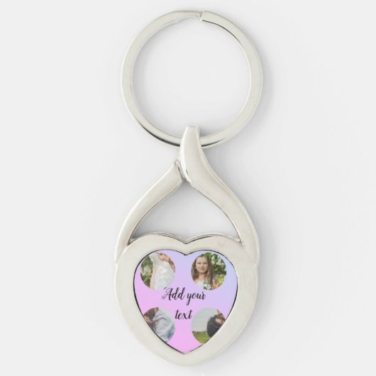 Einfache Angabe des Namens Foto-Sortiertextes Schlüsselanhänger (Vorderseite)