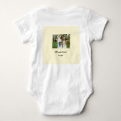 Einfache Angabe des Namens in der Foto-Sortierfolg Baby Strampler (Rückseite)