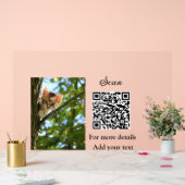 Einfache Angaben zum Tiernamen QR-Code hinzufügen  Acrylschild (Hochzeit)