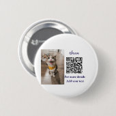 Einfache Angaben zum Tiernamen QR-Code hinzufügen  Button (Vorne & Hinten)