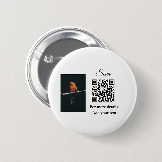 Einfache Angaben zum Tiernamen QR-Code hinzufügen  Button (Vorne & Hinten)