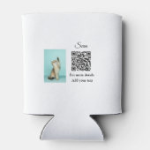 Einfache Angaben zum Tiernamen QR-Code hinzufügen Dosenkühler (Rückseite)