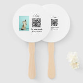 Einfache Angaben zum Tiernamen QR-Code hinzufügen  Fächer (Vorne und Hinten)