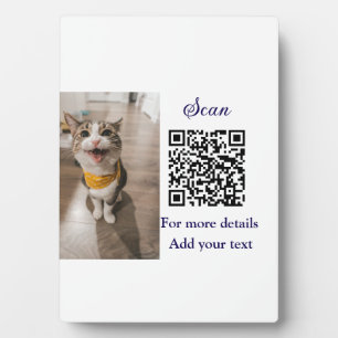 Einfache Angaben zum Tiernamen QR-Code hinzufügen Fotoplatte
