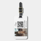 Einfache Angaben zum Tiernamen QR-Code hinzufügen Gepäckanhänger (Vorderseite vertikal)