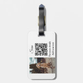 Einfache Angaben zum Tiernamen QR-Code hinzufügen Gepäckanhänger (Rückseite vertikal)