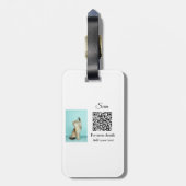 Einfache Angaben zum Tiernamen QR-Code hinzufügen  Gepäckanhänger (Rückseite vertikal)