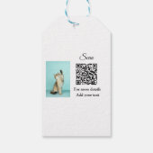 Einfache Angaben zum Tiernamen QR-Code hinzufügen  Geschenkanhänger (Rückseite)