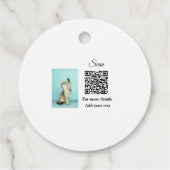 Einfache Angaben zum Tiernamen QR-Code hinzufügen Geschenkanhänger (Rückseite)