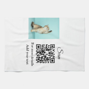 Einfache Angaben zum Tiernamen QR-Code hinzufügen  Geschirrtuch