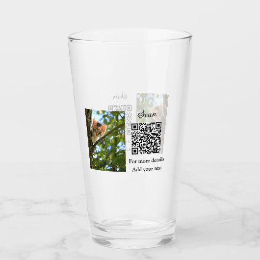 Einfache Angaben zum Tiernamen QR-Code hinzufügen  Glas (Vorderseite)