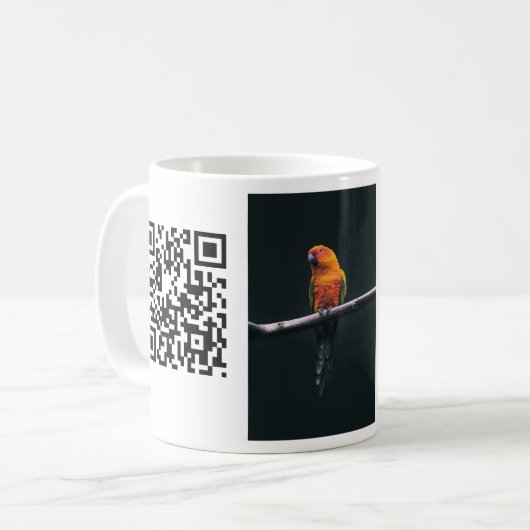 Einfache Angaben zum Tiernamen QR-Code hinzufügen Kaffeetasse (Vorderseite Links)